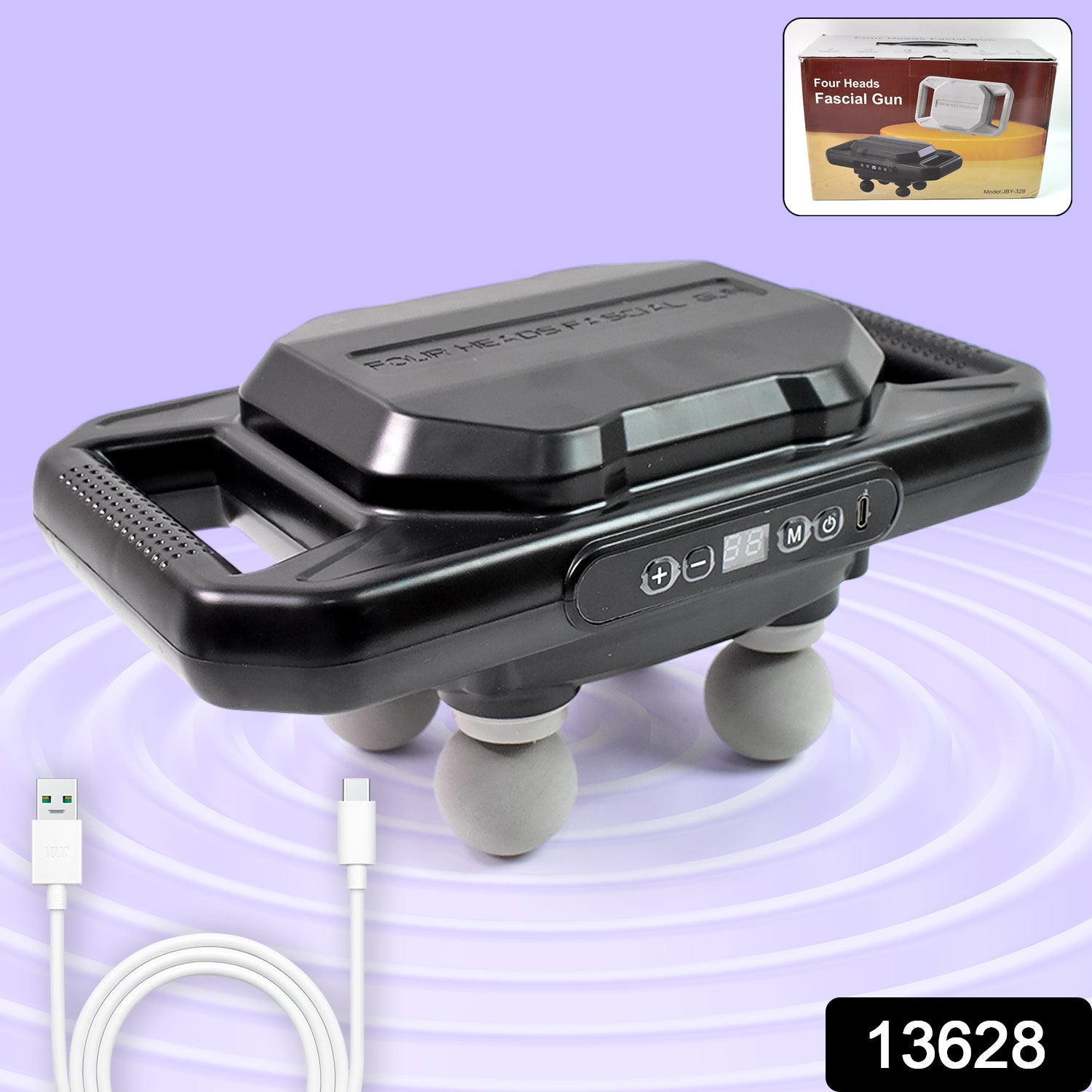 Handheld Full Body Massager 4-Head Massage Gun (1 Pc / Mix Color) Handheld Full Body Massager 4-Head Massage Gun (1 Pc / Mix Color)